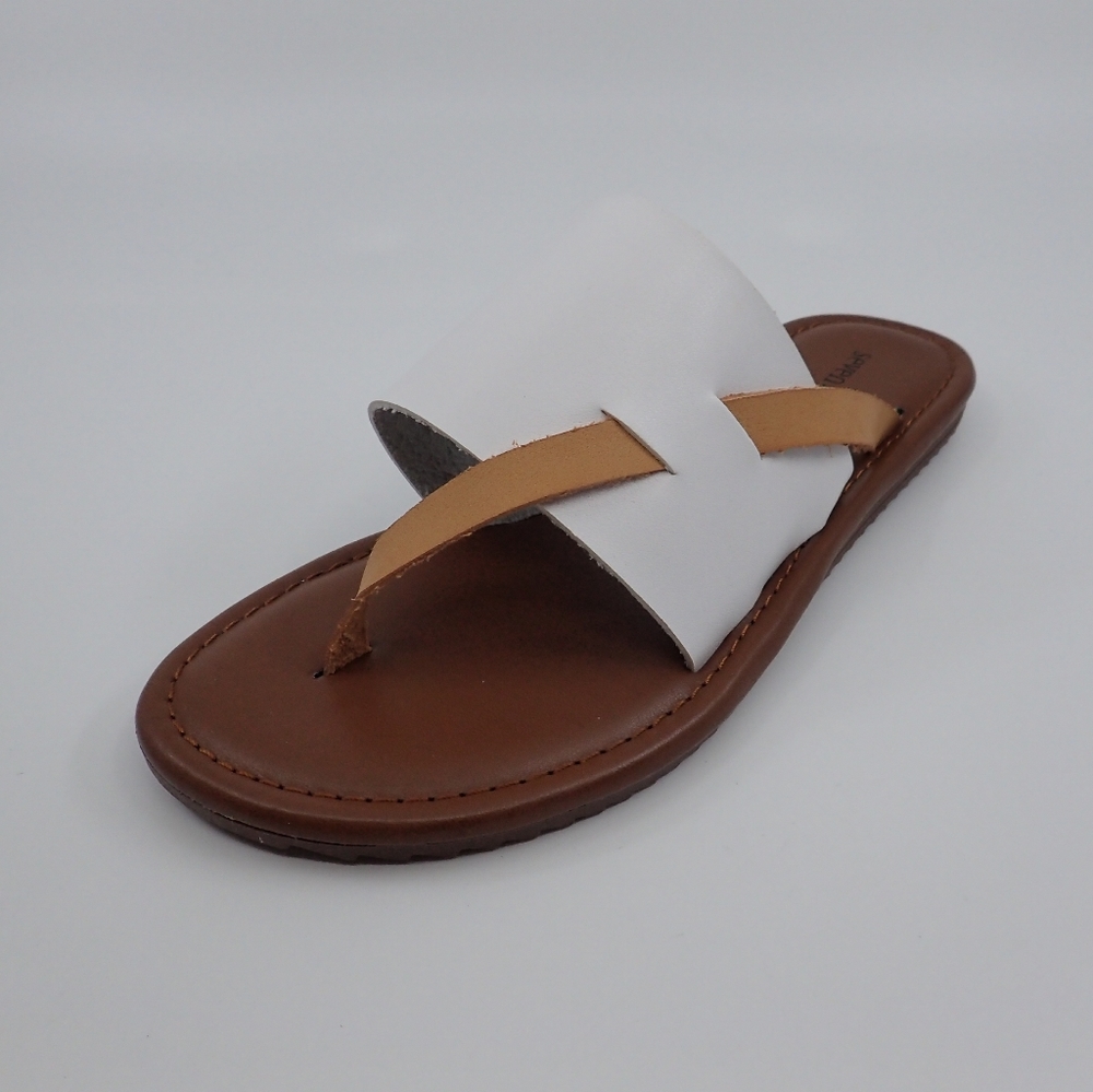 Seven Dials Beige White Sandals 6 - NIB